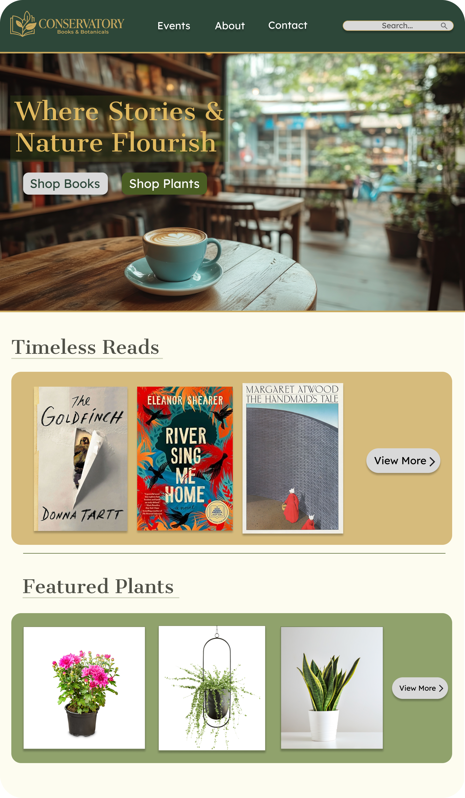 Conservatory website page design